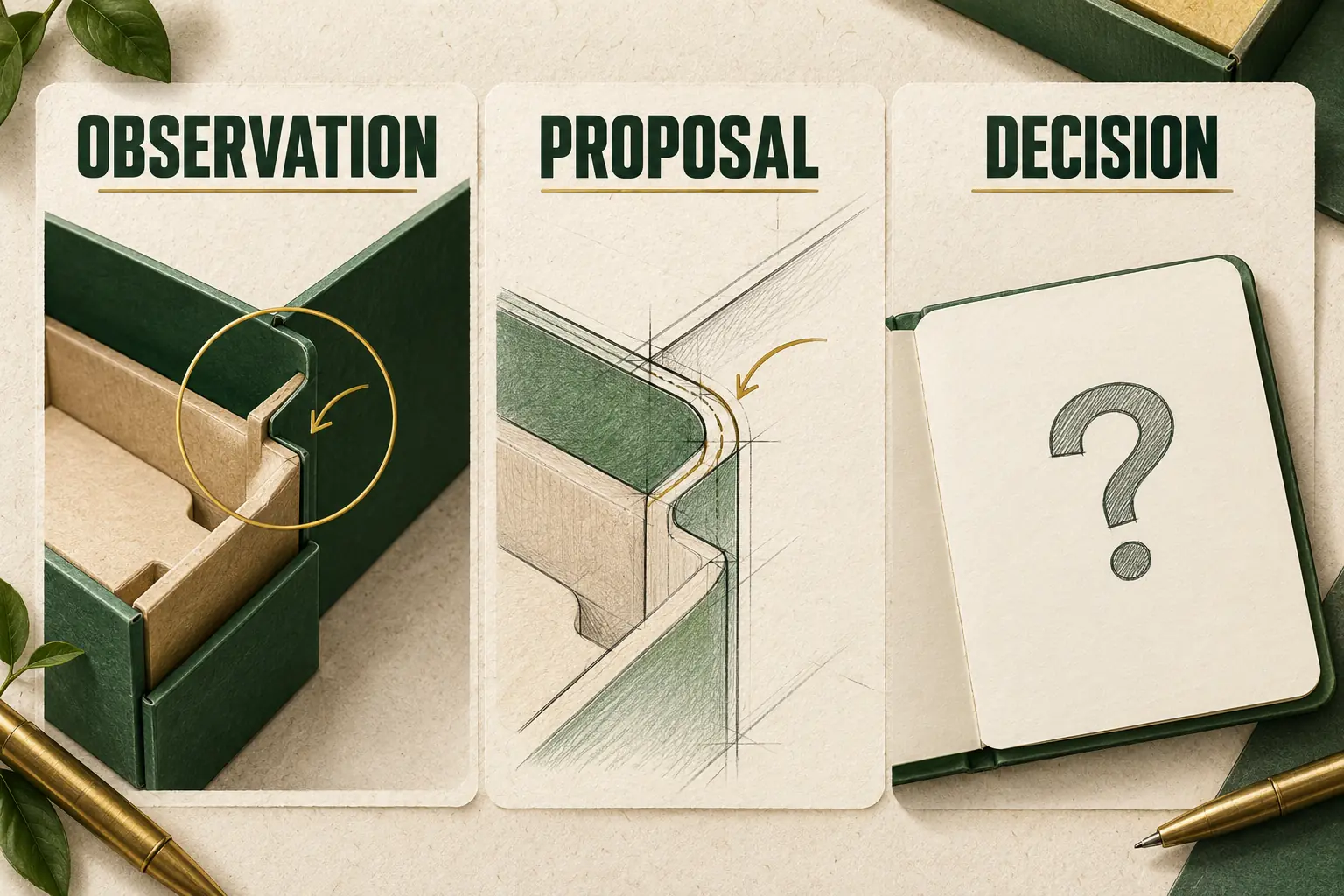 Planning map links a located package interface to a proposed change and a still-open decision record.