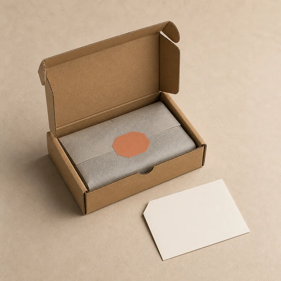 A small-brand mailer with the details joined up