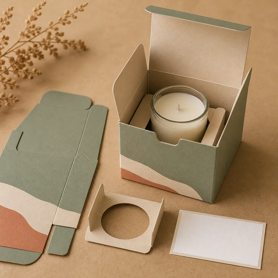 A candle gift with an assembly plan
