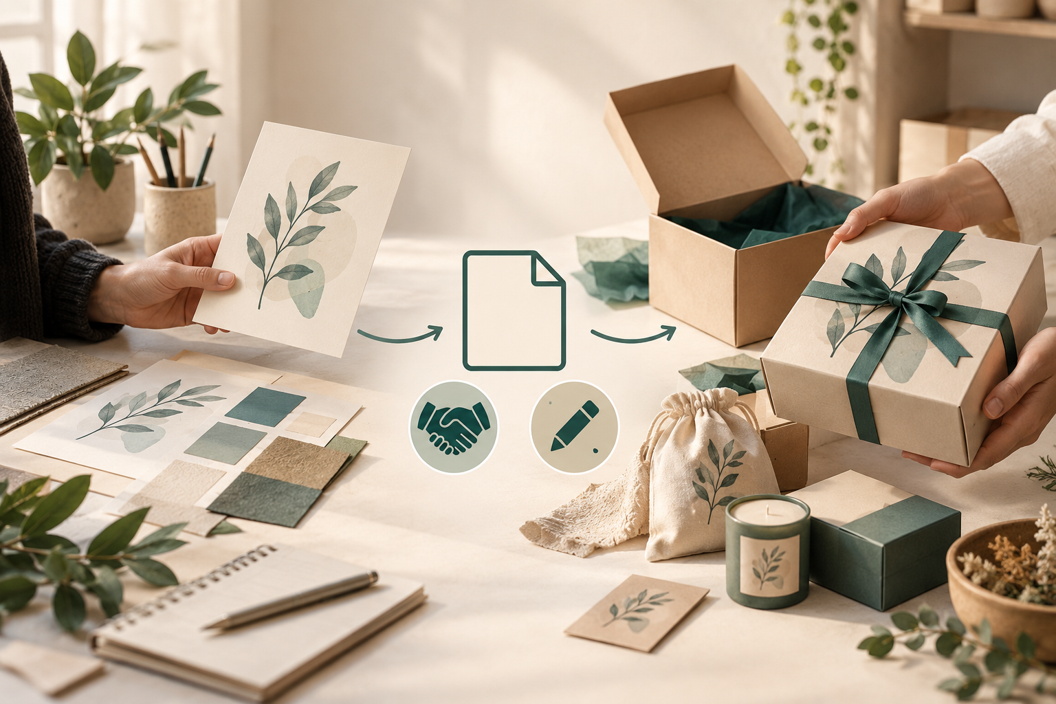 Editable artwork, print output and permission documents shown as separate items