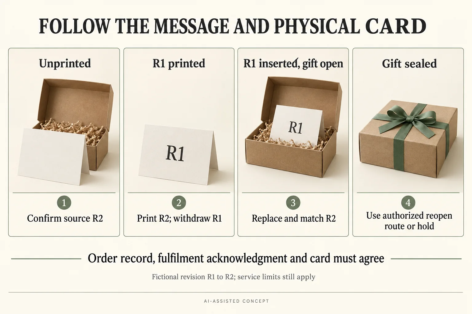 Four physical card states require separate R2 source, output, matching and service confirmations