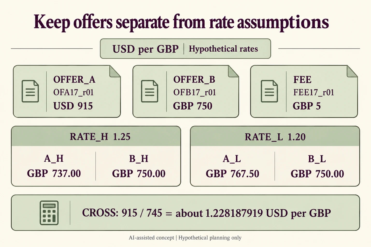 Original OFA17_r01 OFB17_r01 fee two rate assumptions four converted comparisons and CROSS are separate scopes