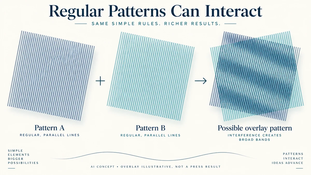 AI-assisted conceptual regular-pattern overlay, not artwork or a calibrated print result.