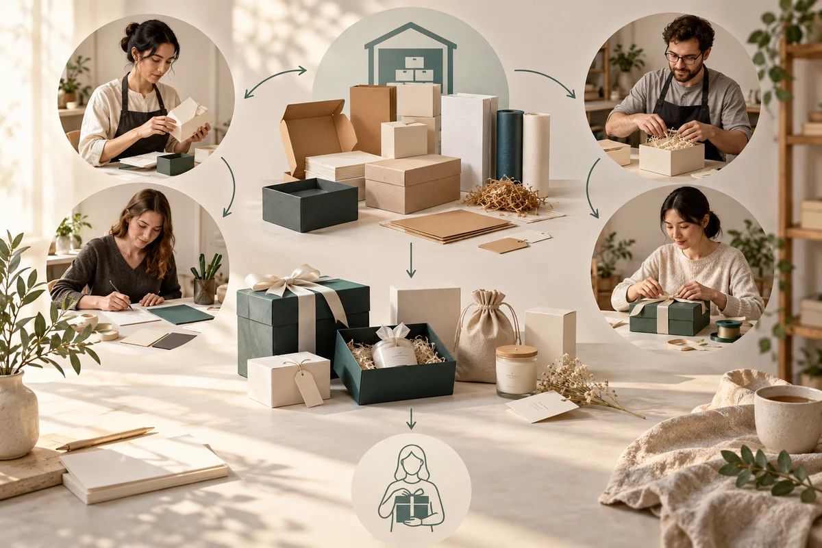 A complete gift set connected to one integrated and several specialist supply routes