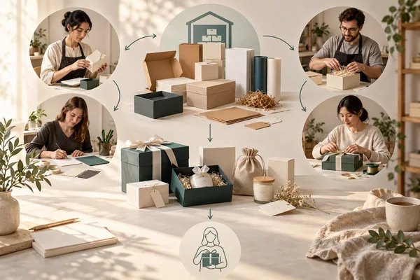 A complete gift set connected to one integrated and several specialist supply routes