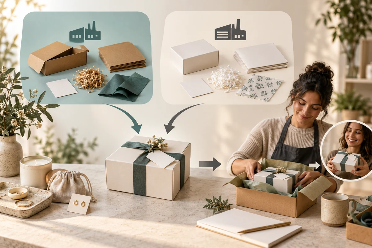 One packaging sample associated with two production-route proposals