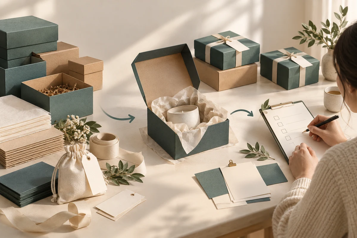 An initial production stage beside a separately committed later packaging stage