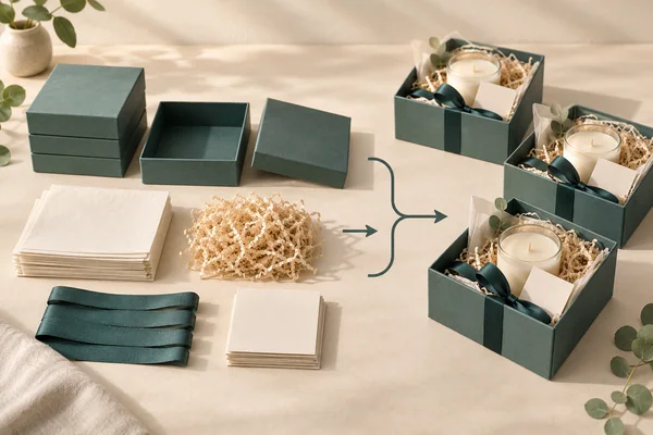 Several packaging component batches with differing supplied quantities