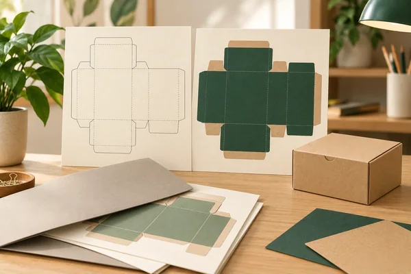 Packaging drawing, artwork proof and isolated older paper records