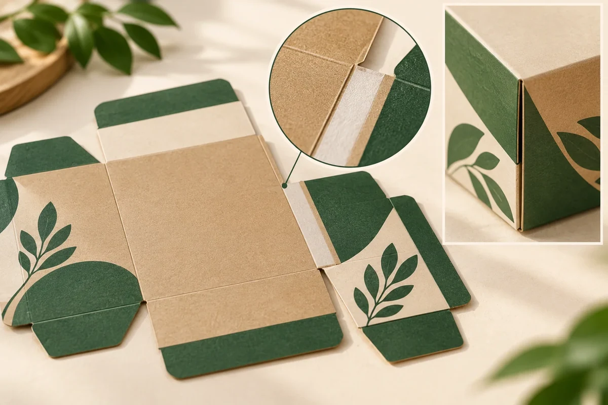 Carton artwork panels and the proposed joining surface