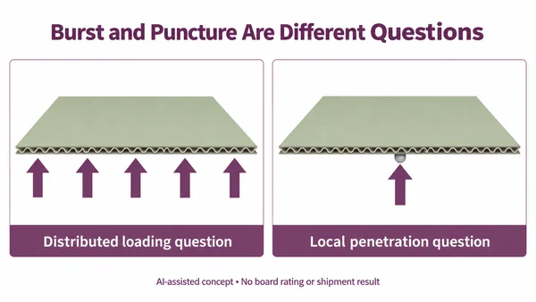 AI-assisted generic board panels contrasting several distributed load-direction arrows with one localized contact question.