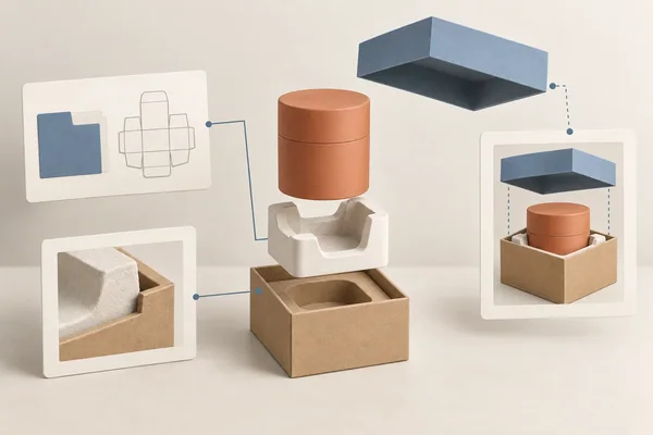 Matched lifted lid, vessel, fiber holder and base have separate detail references beside a complete-set view.