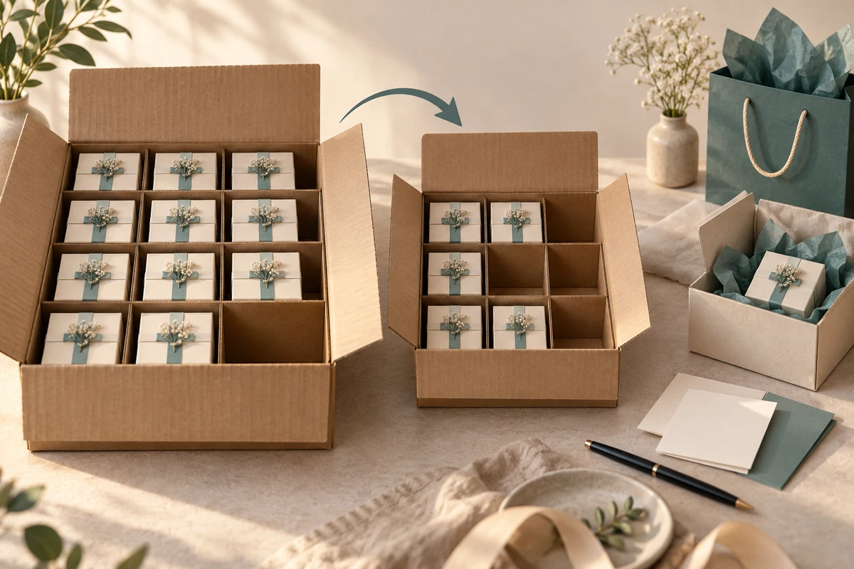 Divider cases with more occupied positions and fewer occupied positions shown side by side