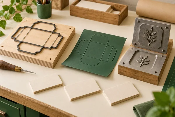 Separate cutting, printing and embossing tool concepts